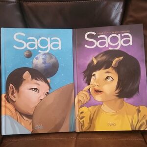 Saga Graphic Novel Book Set Of 2 Excellent Condition